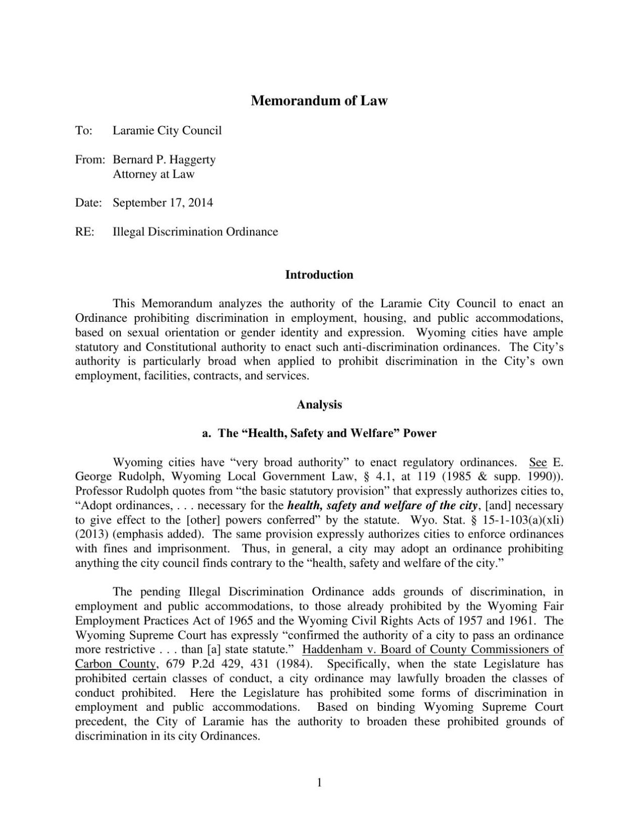 memoranda of law memoranda of law