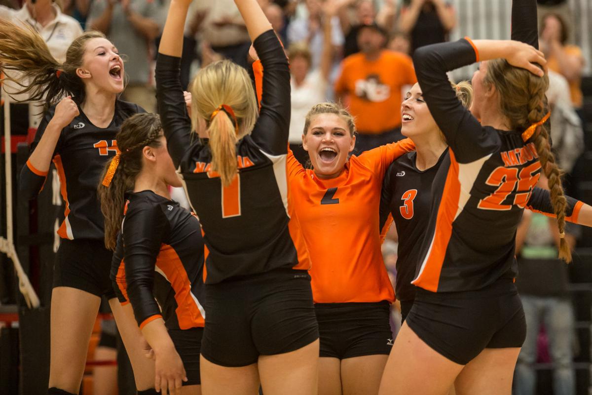 Natrona County defends home court sweeps Kelly Walsh Volleyball
