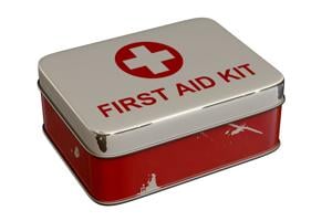 First-aid kit.