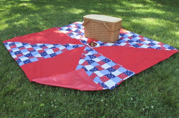 vinyl backed picnic blanket