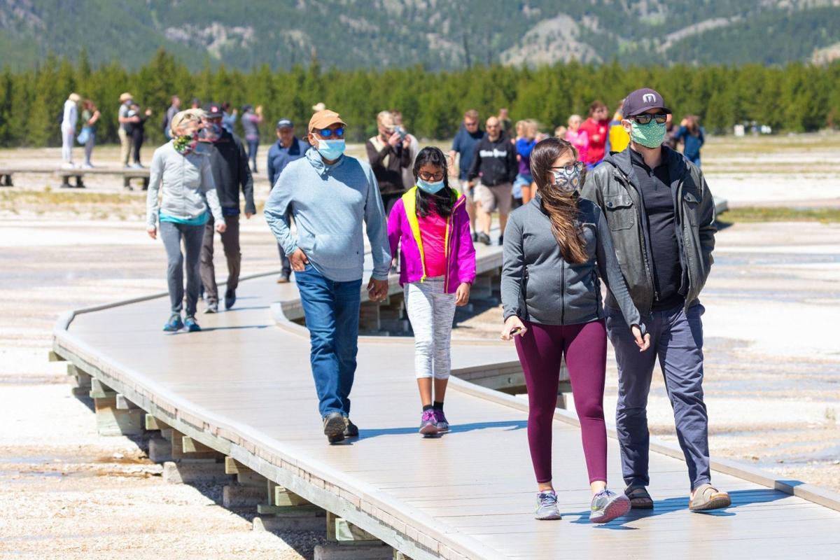 Masked tourists