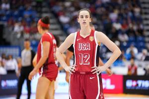 Caitlin Clark competes for USA Basketball in World Cup qualifying in March 2026.