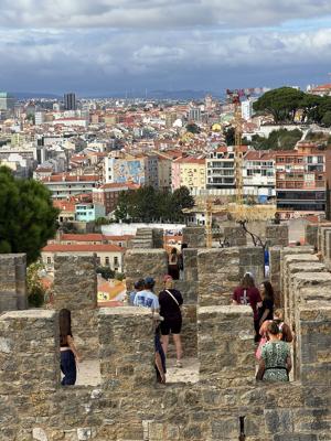 Saint George's Castle, ramparts with city views.