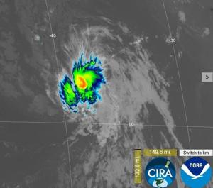 Tropical Storm Dolly has formed in the Atlantic Ocean, midway between Africa and the Windward Islands. The peak period for tropical activity in the Atlantic began in mid-August and extends through mid-October. Dolly is forecast to be a short-lived st