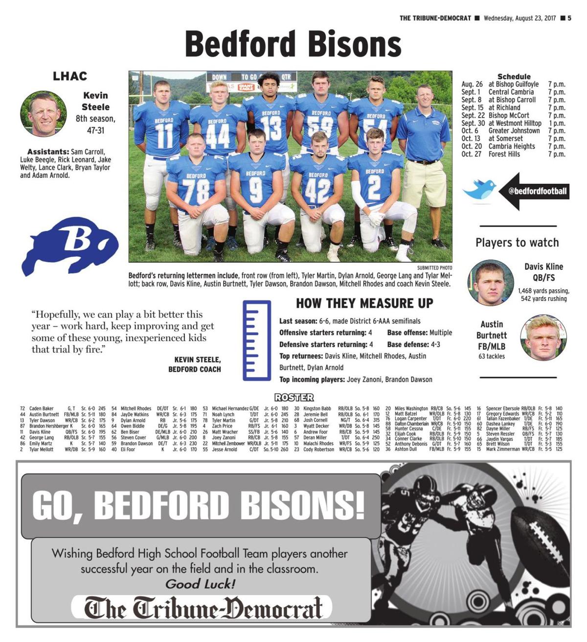 Bedford football preview Bedford big on numbers, short on experience