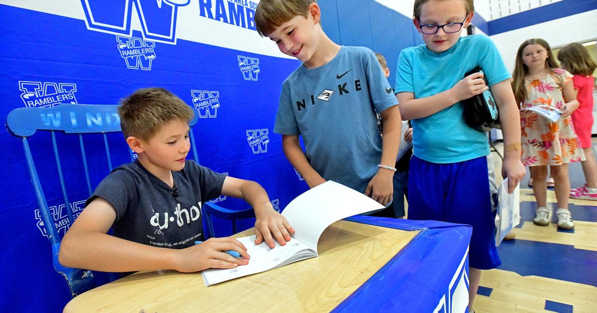 Windber third-grader reads his contest-winning book to classmates