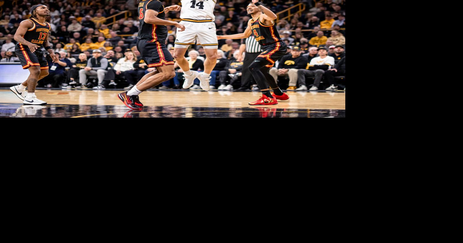 Bennett Stirtz scores 20 points, makes two clutch free throws as Iowa survives against Southern California, 73-72