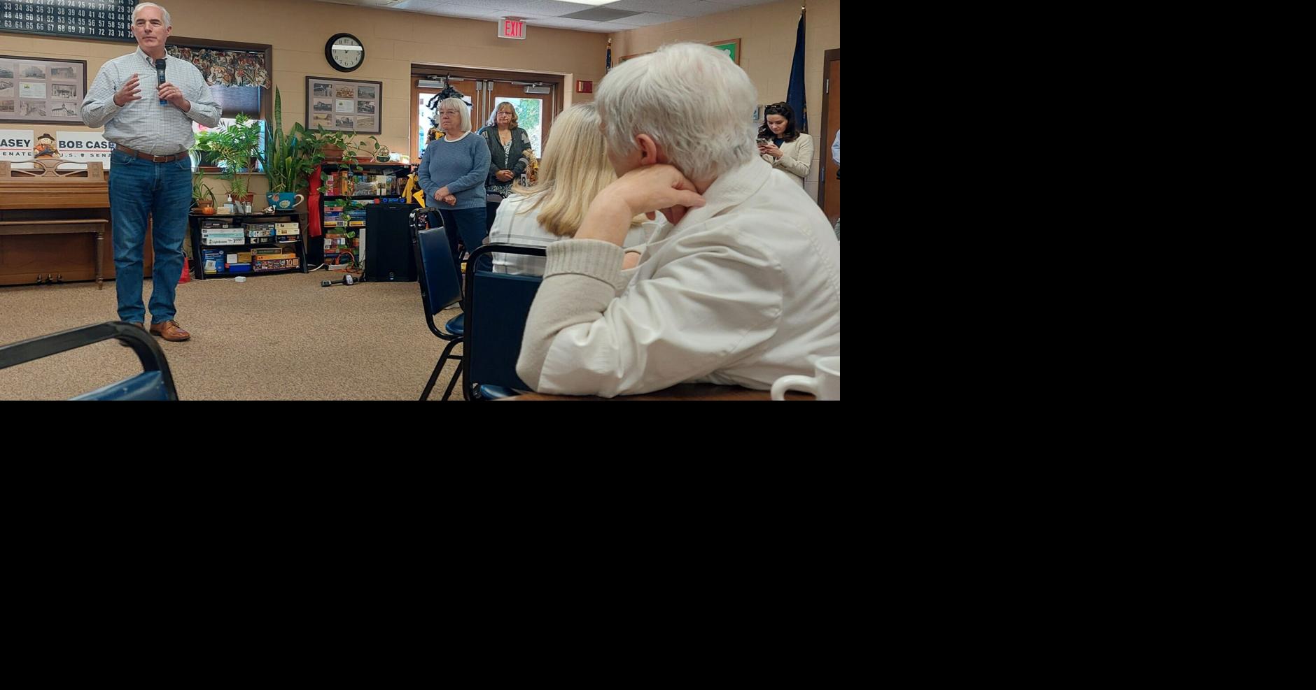 Casey touts prescription cost cap to seniors in Somerset campaign stop