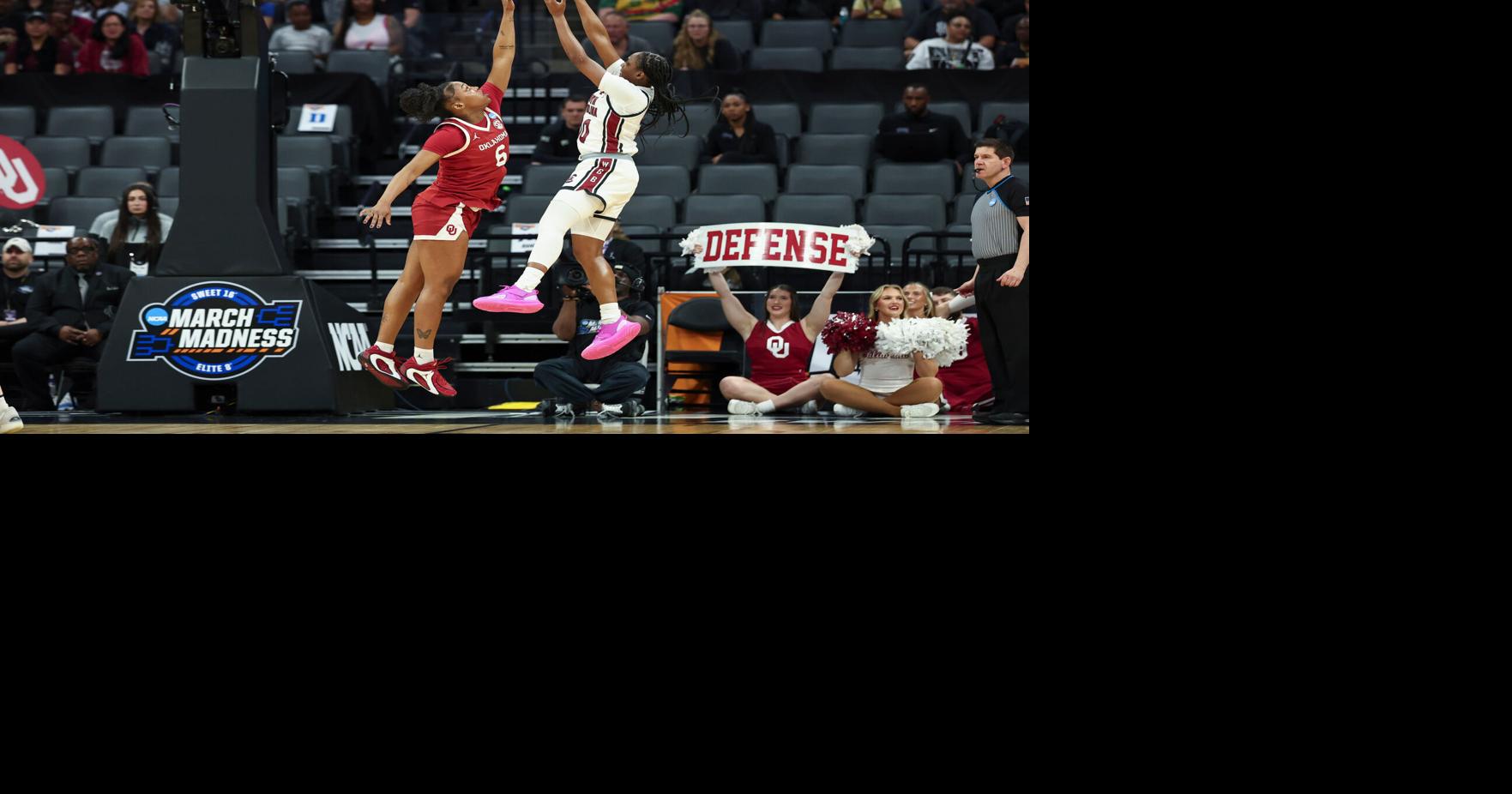 Latson, Johnson power South Carolina past Oklahoma to reach the regional final