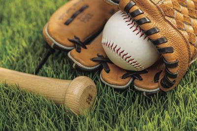 Baseball glove and bat
