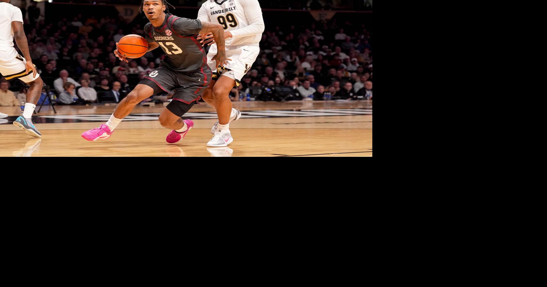 Oklahoma beats No, 15 Vanderbilt 92-91 to snap 9-game losing streak