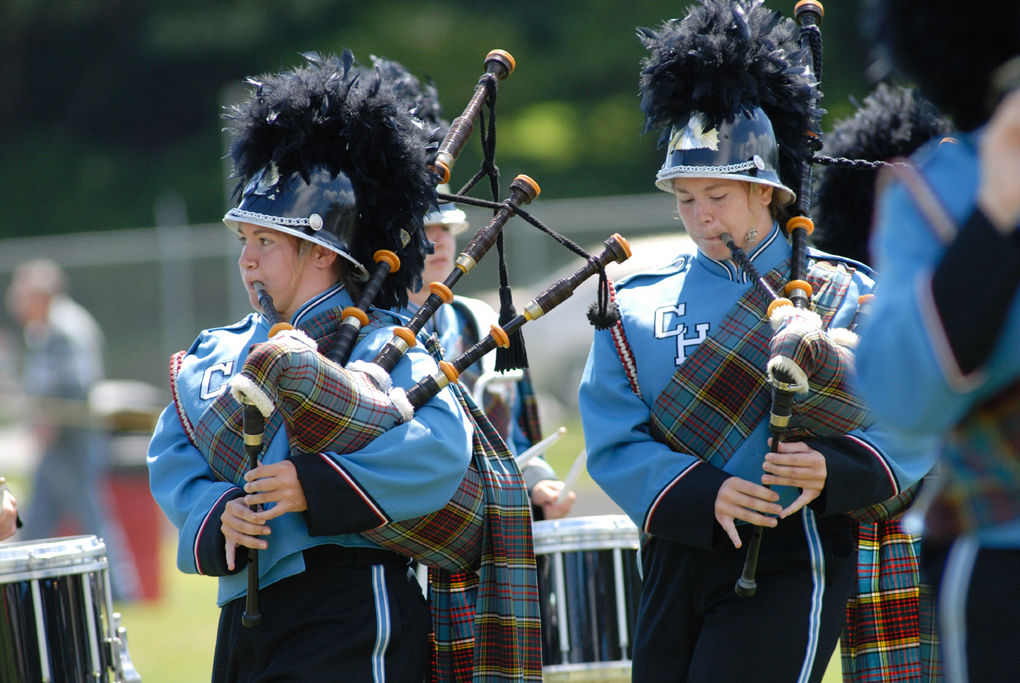 Play it again Highlanders are marching to sound of bagpipes