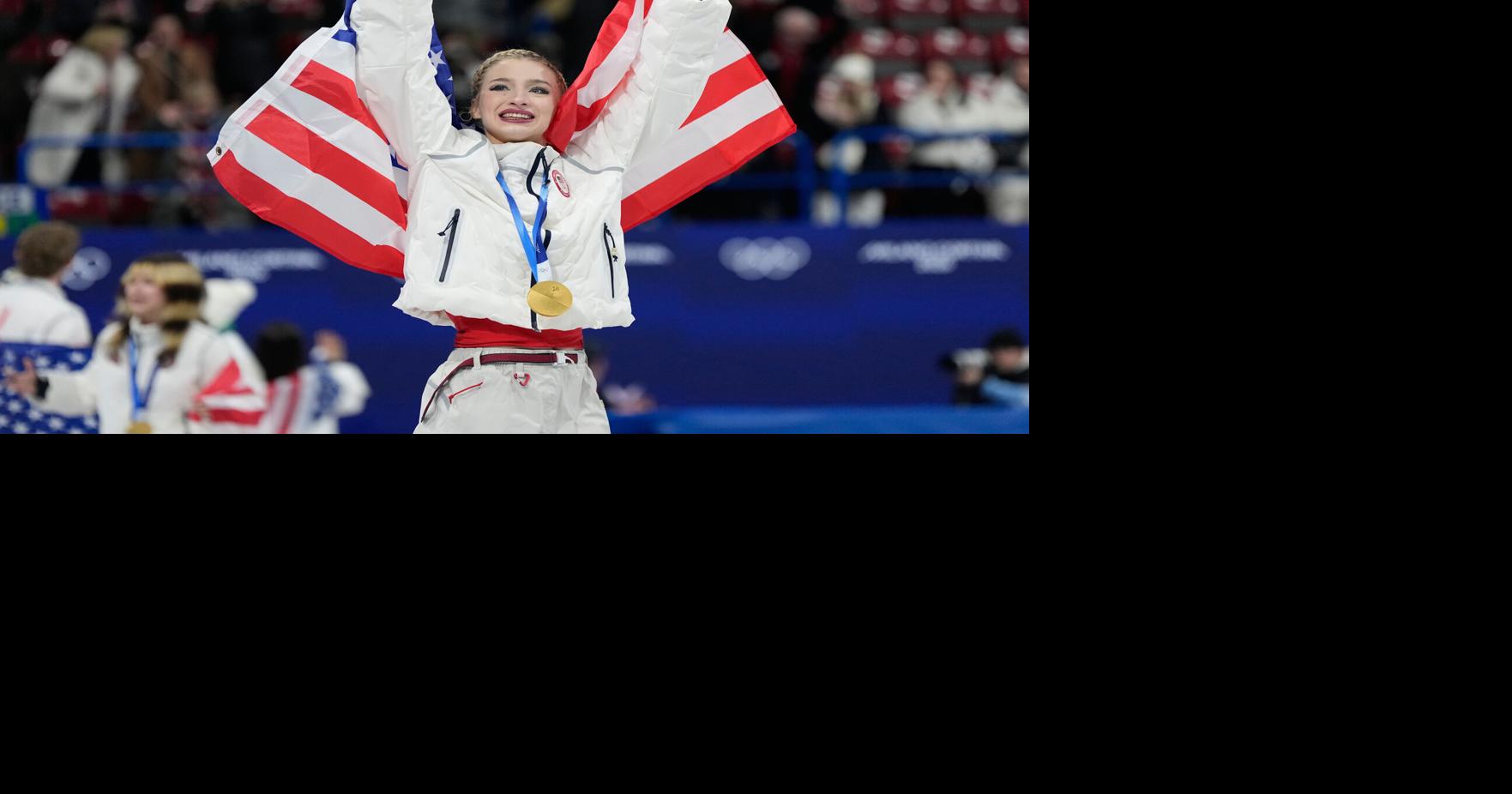 U.S. figure skater Amber Glenn faces backlash over politics, copyright issues after Olympic gold