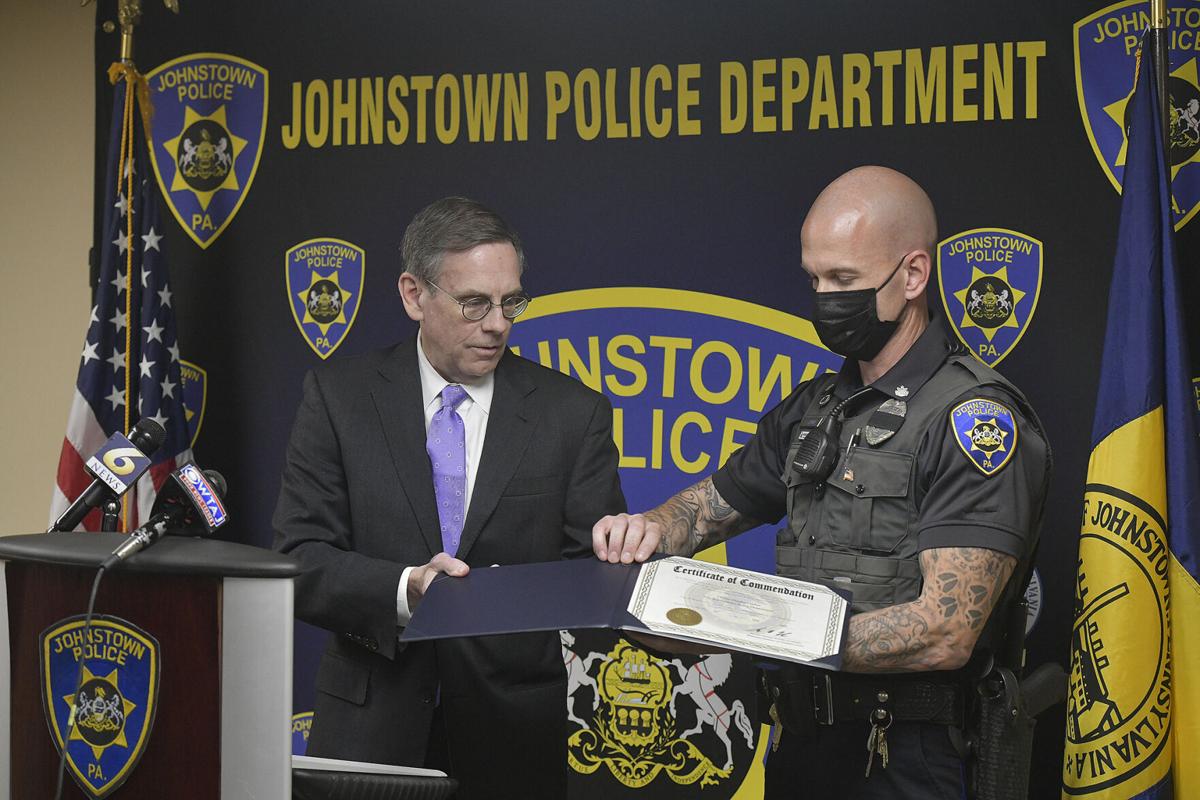 'Gain that trust' Johnstown police officer receives commendation for