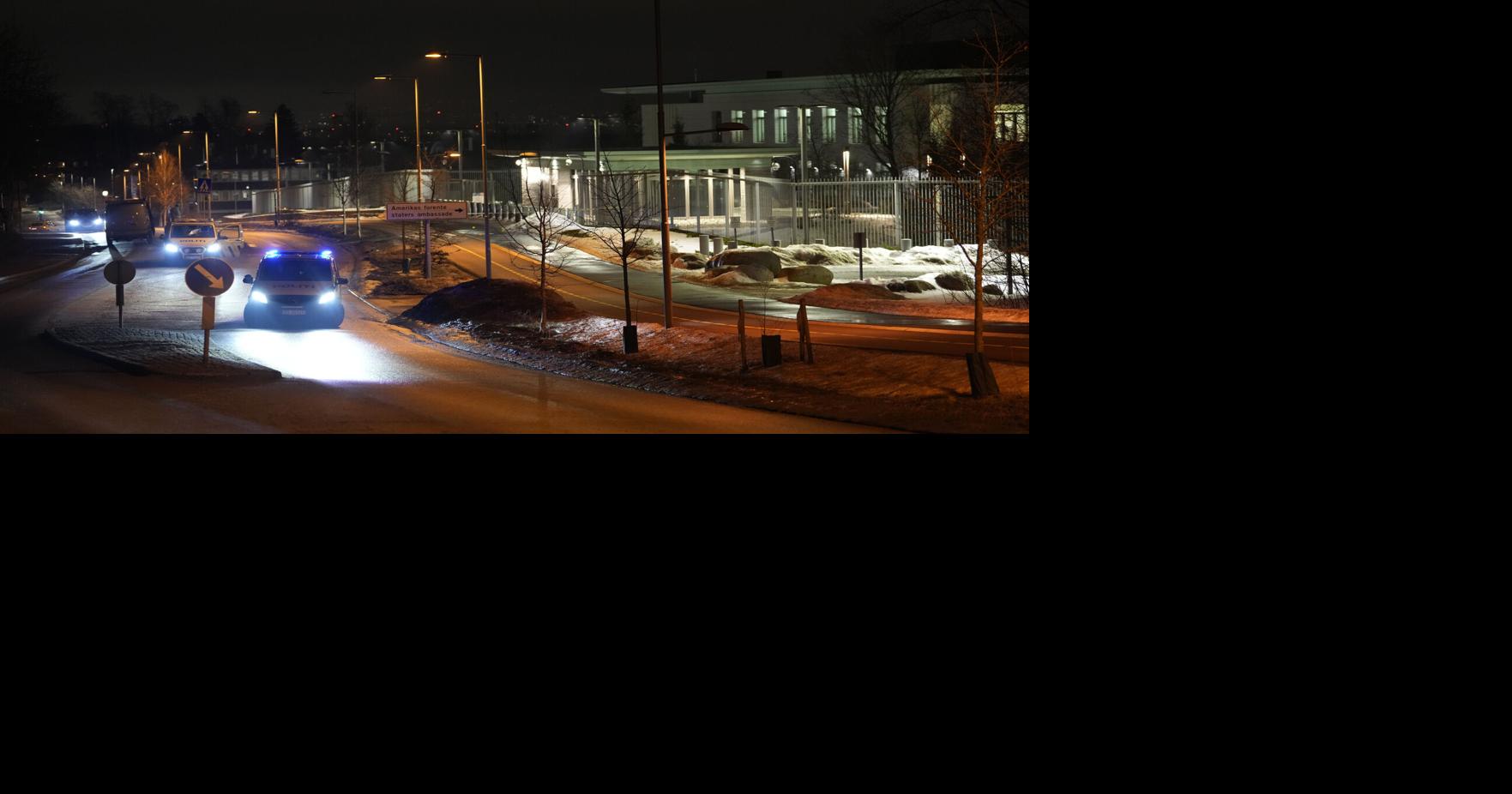 Police investigate a potential explosion outside U.S. Embassy in Oslo