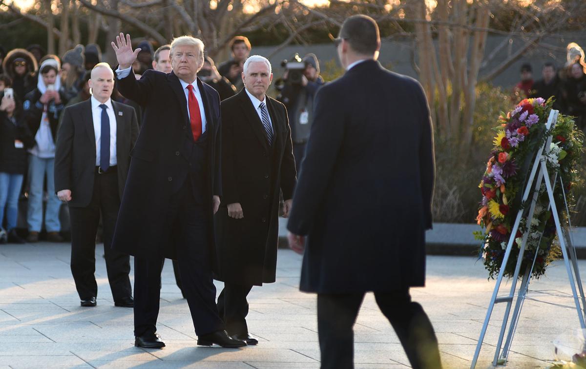 Watch Video Carry On His Legacy Trump Pence Among Visitors