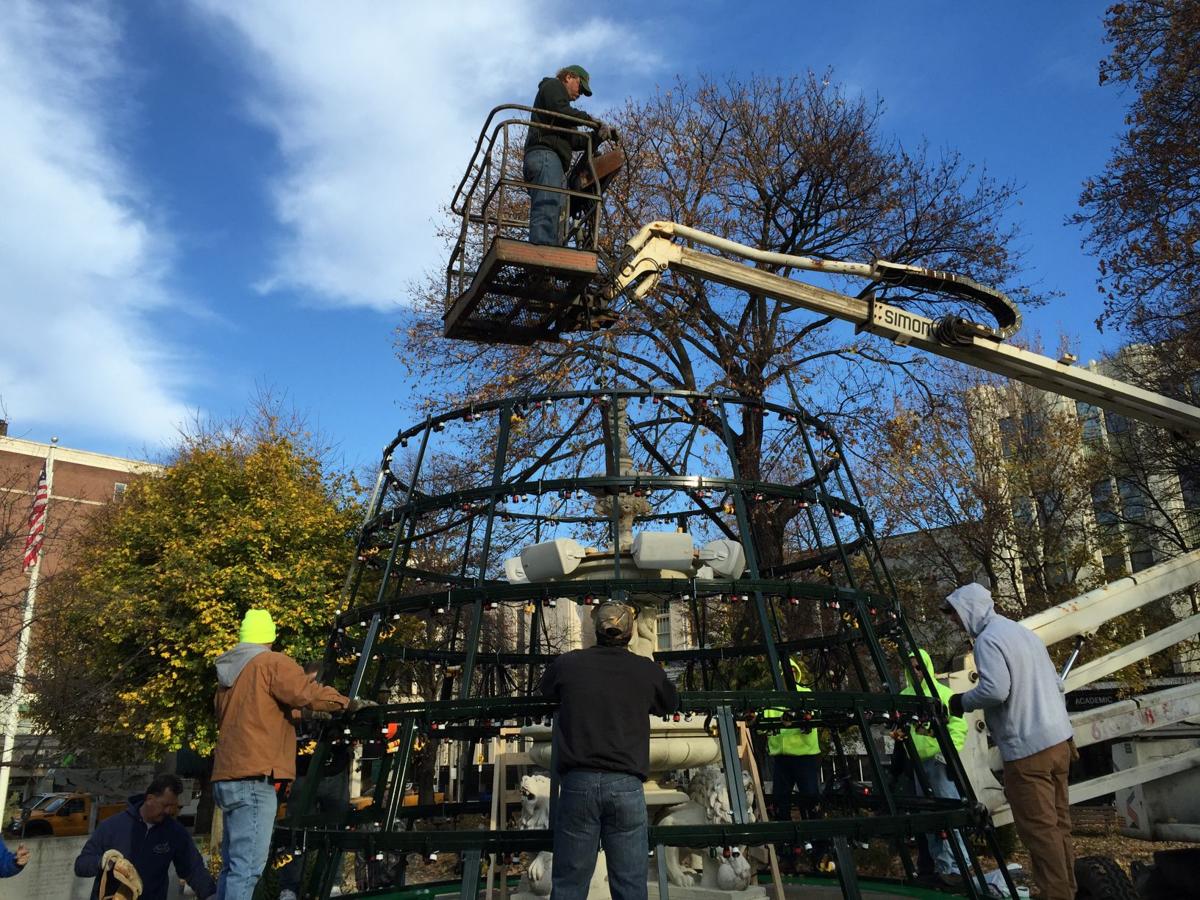 Christmas tree rises up over Central Park in Johnstown News
