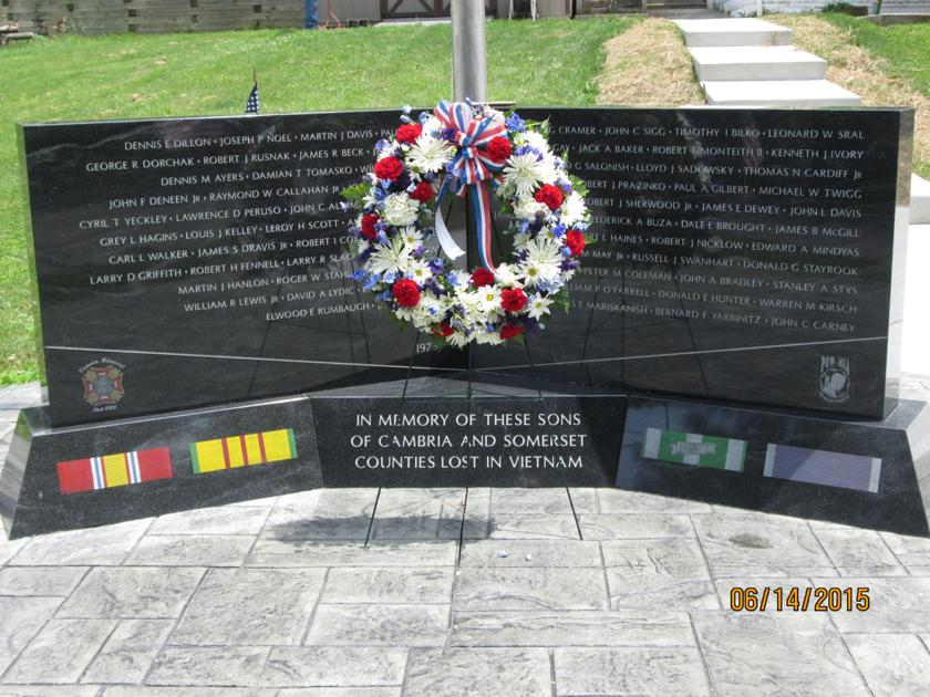 Remembered In Stone Tire Hill Vfw Memorial Honors Area Troops Who Fell In Vietnam News Tribdem Com