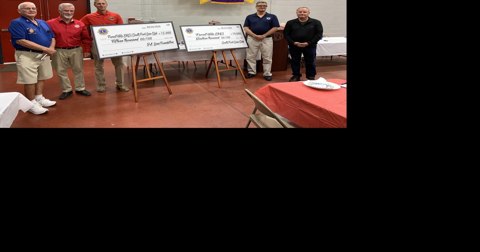 South Fork Lions Club boosts donation to Forest Hills ambulance