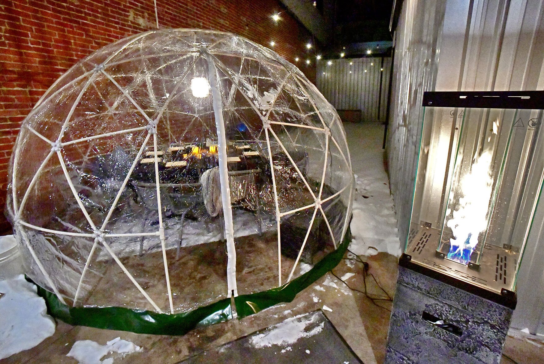 Such a beautiful space downtown Courtyard igloos add to Balance