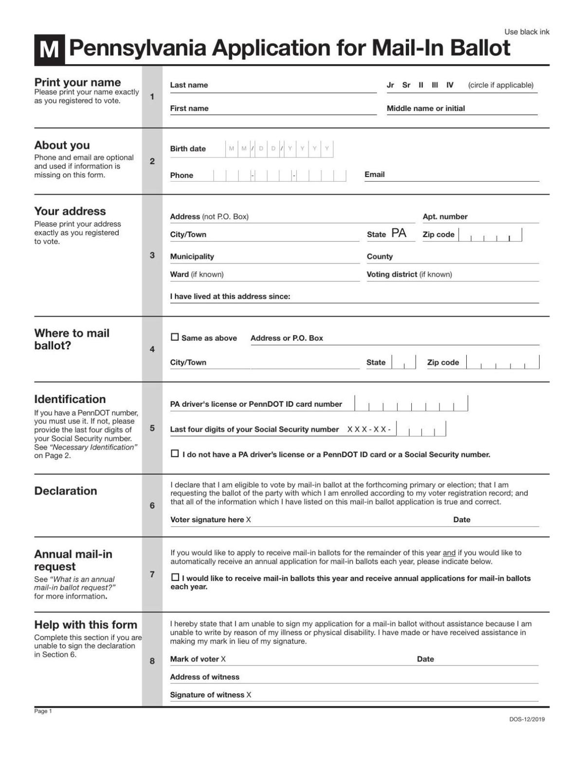 Today is deadline for mailin ballot applications in Pa. News