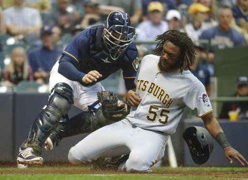 Pirates catcher Francisco Cervelli held out after getting hit in