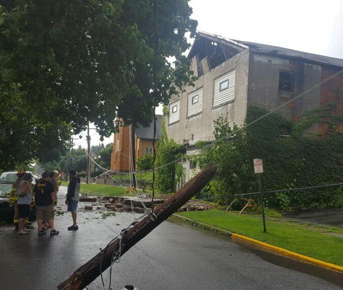 Former car dealership partially collapses in Northern Cambria News