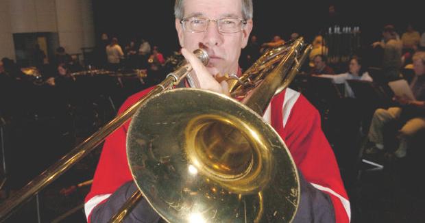 Adrian Simms Symphony trombonist overcomes horn failure | Local News | tribdem.com