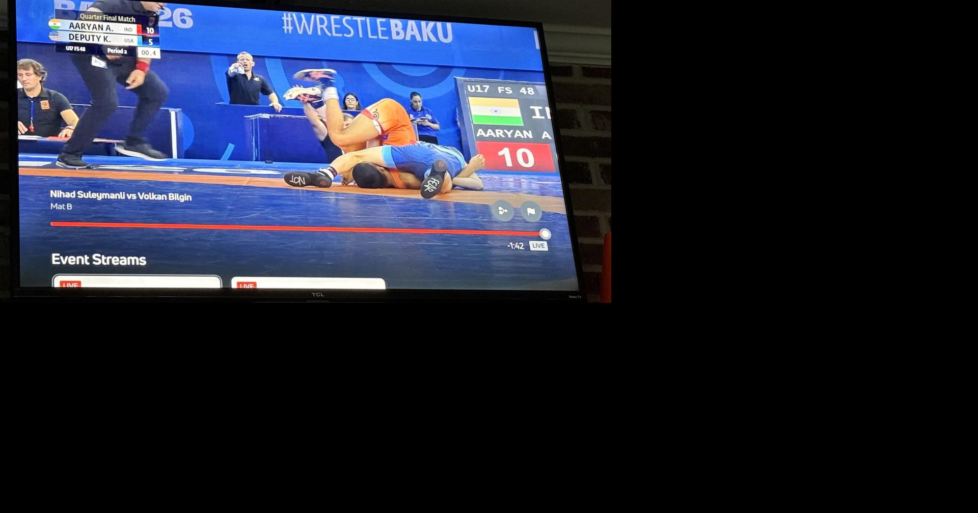 Chestnut Ridge's Kooper Deputy falls in quarterfinals at world championships