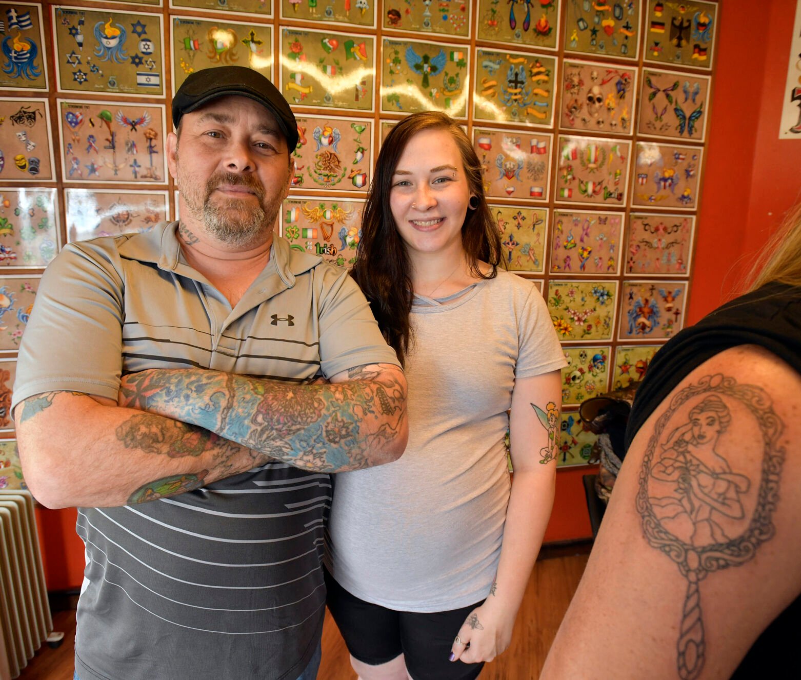 Man surprises girlfriend with marriageproposal tattoo he tricks her into  inking on him  ABC News