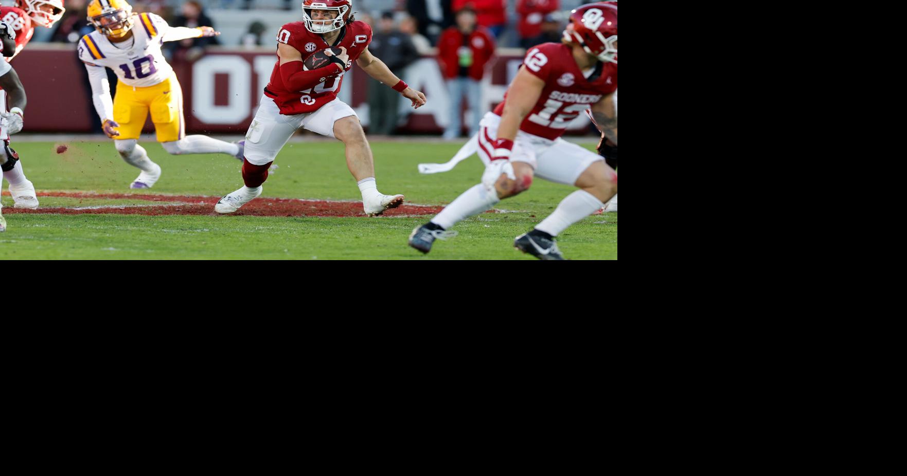 Mateer throws late TD pass, No. 8 Oklahoma beats Louisiana State to likely secure playoff spot