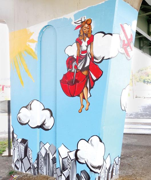 Party To Spotlight Artists Painting Bypass Bridge Pillars Local