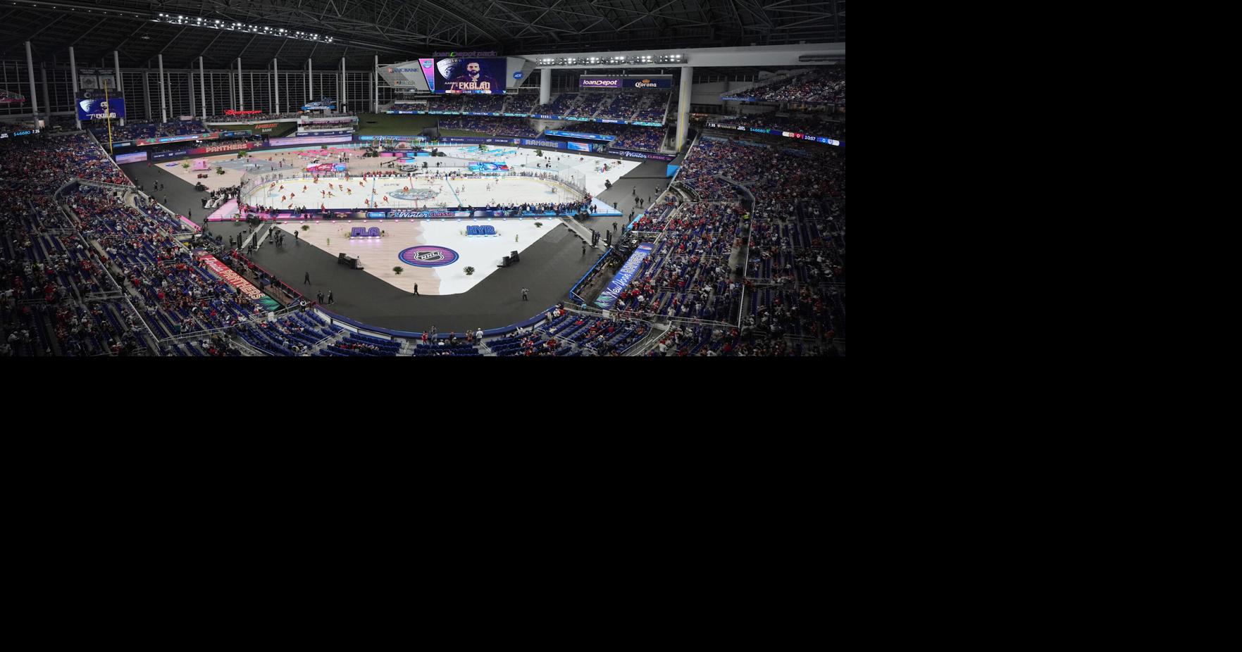 Zibanejad has hat trick as Rangers beat Panthers 5-1 in first outdoor hockey game in Miami