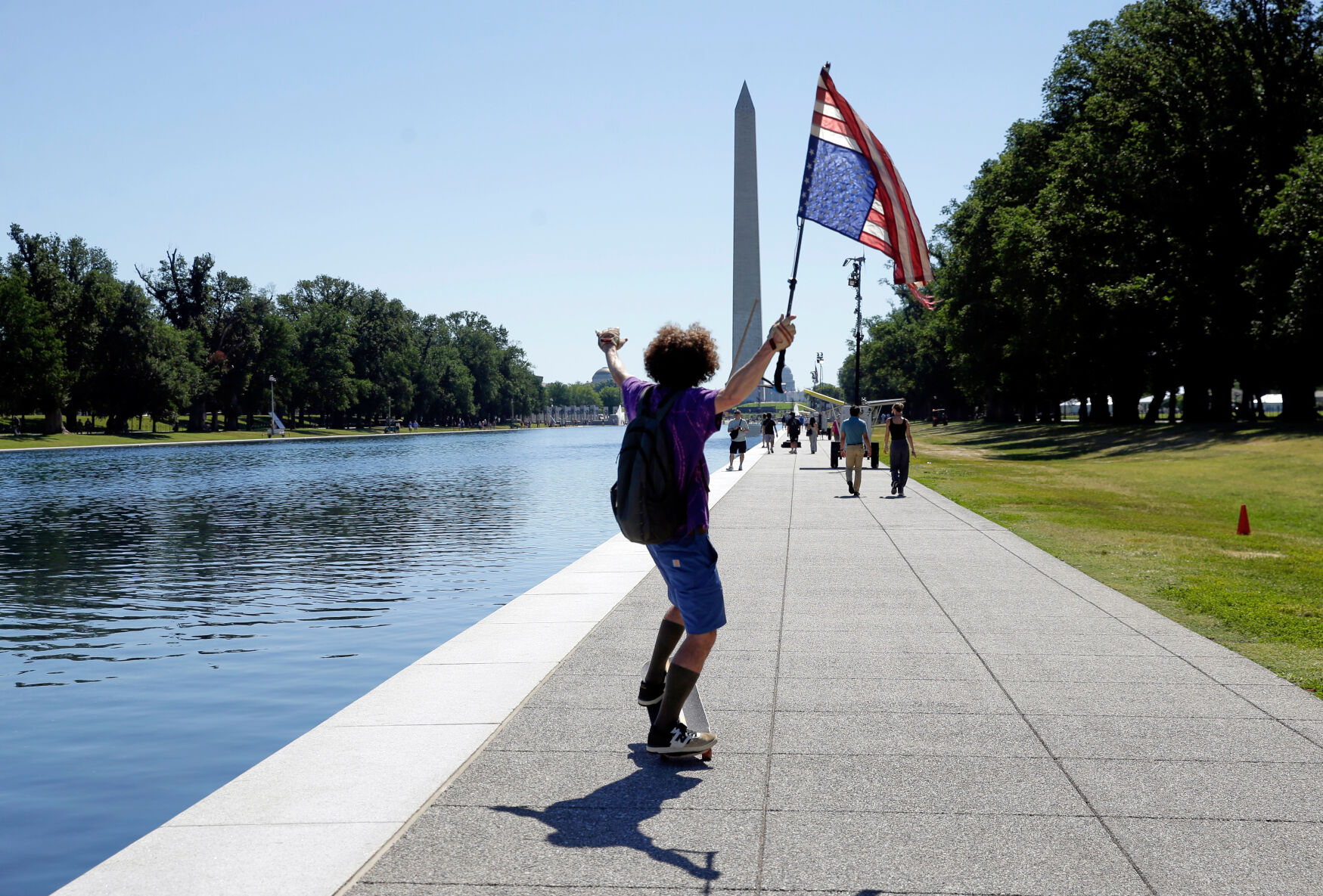 Reflecting Pool liner was cut with a sharp knife or razor