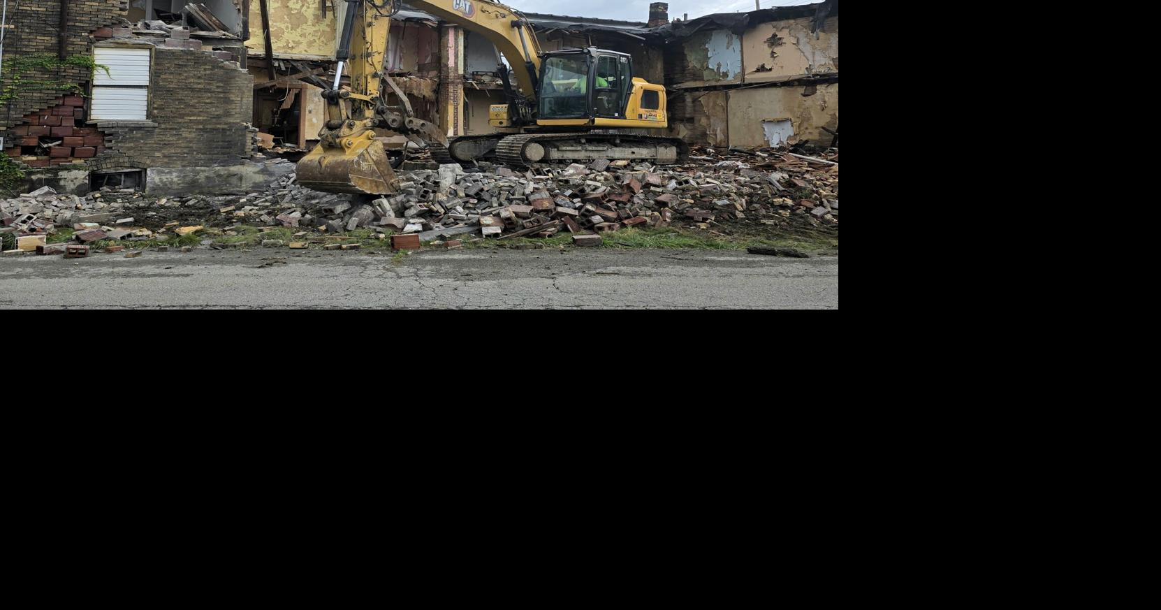 Demolition underway for prominent Moxham eyesore