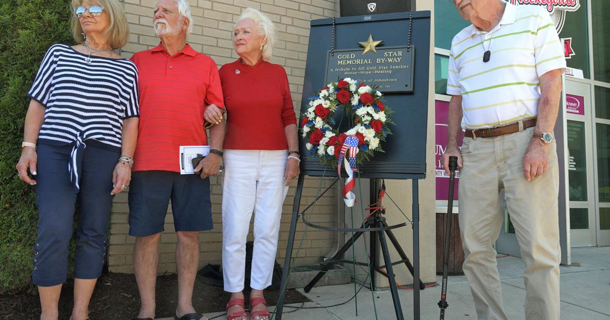 PHOTO GALLERY | 'Remembered and honored': Garden Club of Johnstown dedicates Gold Star marker at 1st Summit Arena