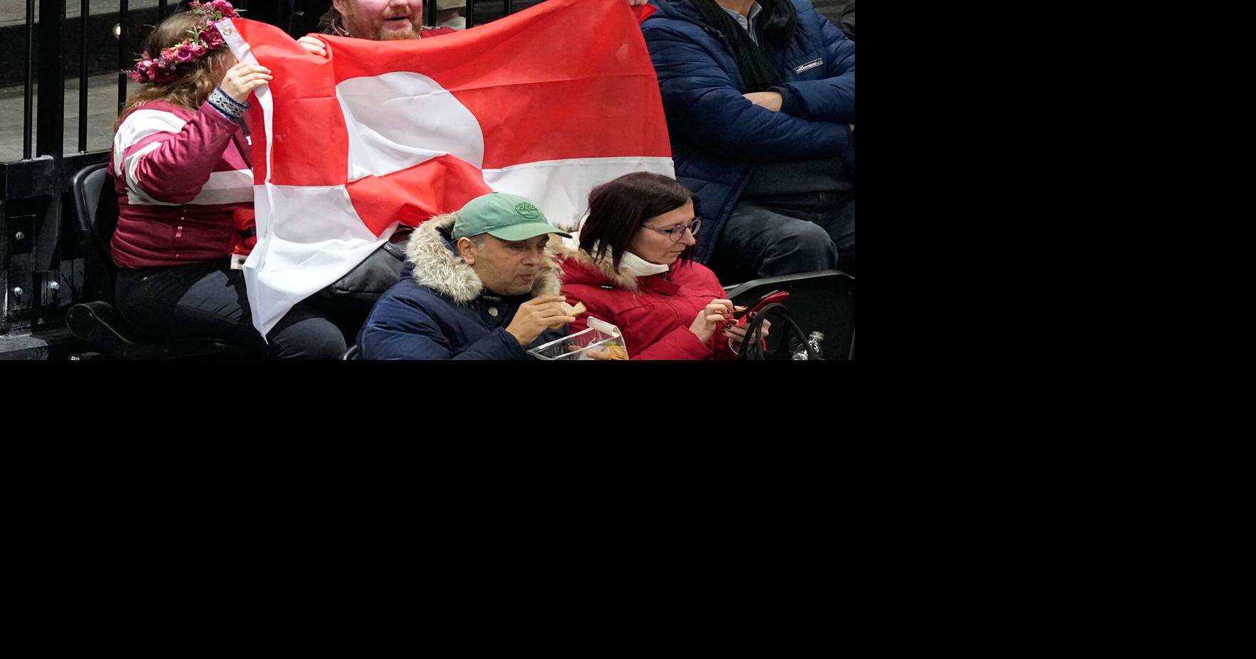 Fans who raised Greenland's flag at U.S.-Denmark Olympic hockey game say it was a pro-European gesture