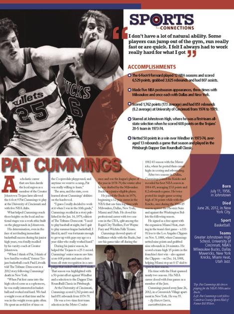 Sports Connections Johnstown High Grad Pat Cummings Stood Tall At Cincinnati In The Nba Sports Tribdem Com