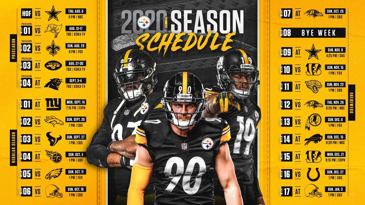 Steelers release 2020 schedule Sports