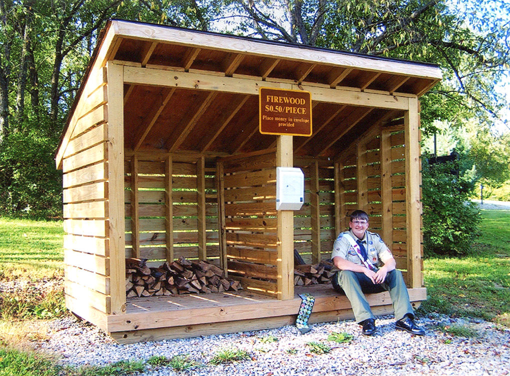 Person of the Week Park project: Scout builds firewood 