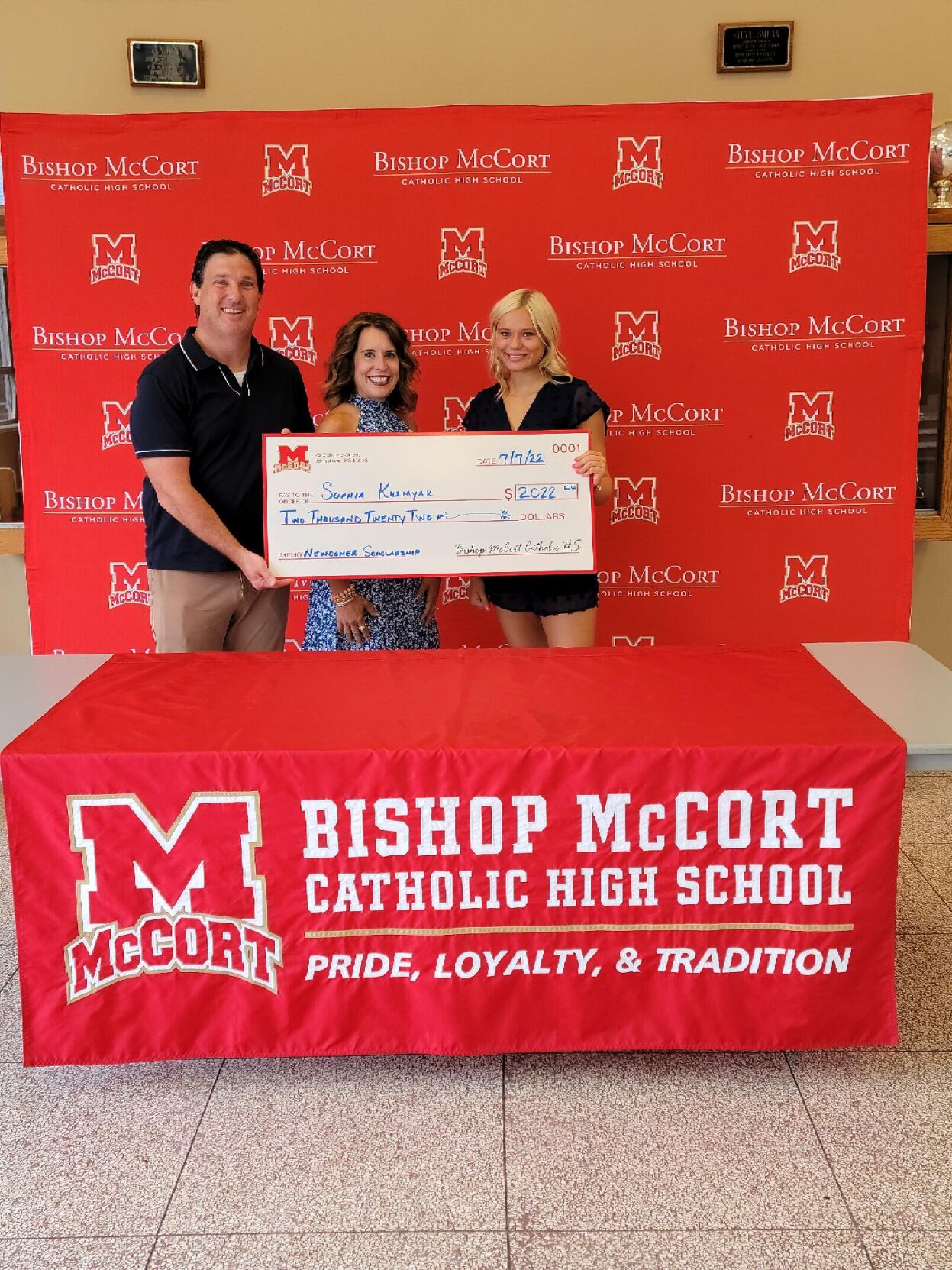 McCort graduate Sophia Kuzmyak receives 2,022 scholarship