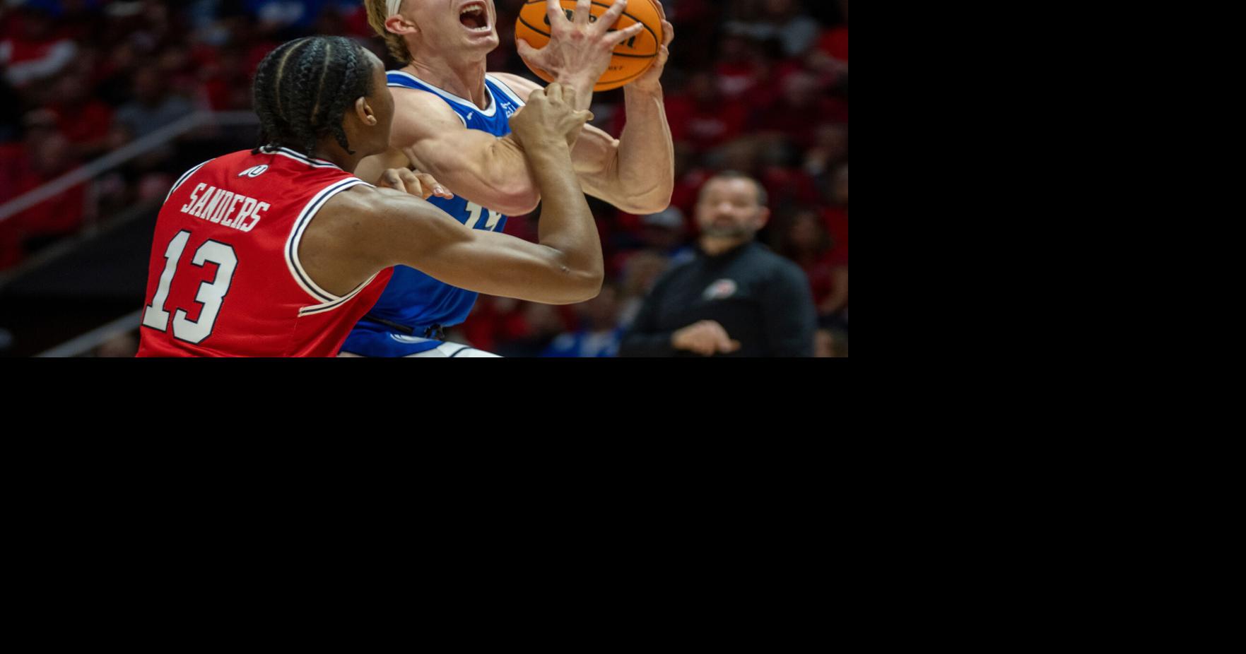 Saunders has 24 points and 14 rebounds to lead No. 9 Brigham Young past rival Utah 89-84