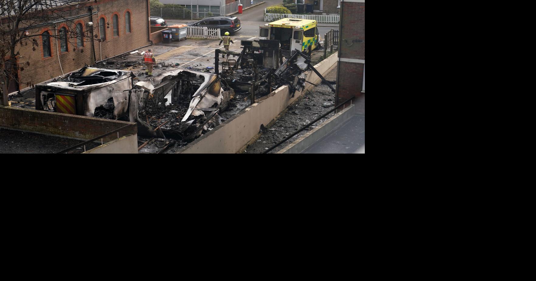 Jewish charity's ambulances set on fire; U.K. counter-terror police probe it as antisemitic attack