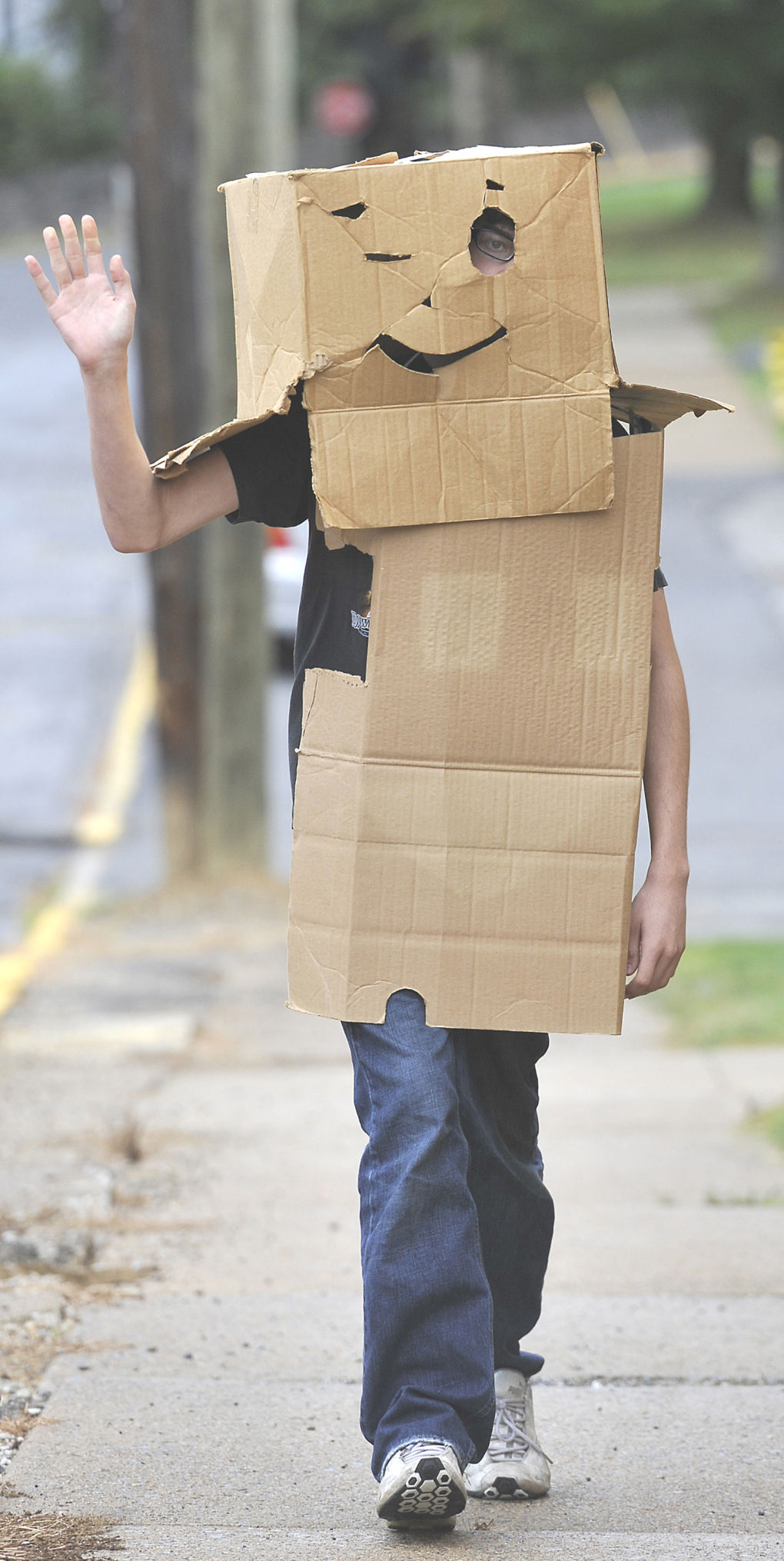 West End's 'Box Boy' wanders the streets to bring a smile to local
