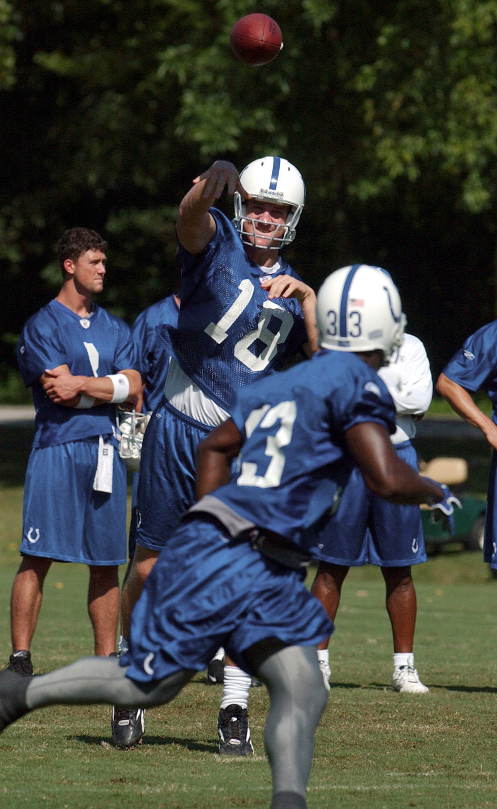 Peyton Manning at Colts camp at Rose-Hulman, 2005