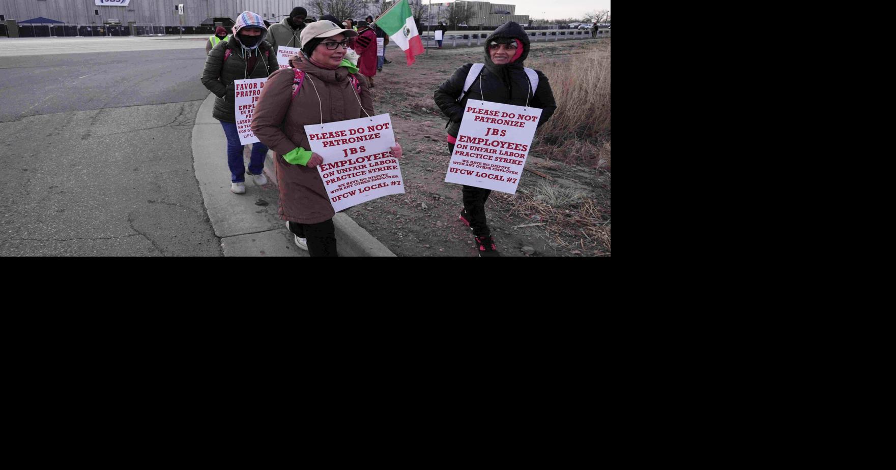 Thousands of workers strike at one of the largest meatpacking plants in the U.S.
