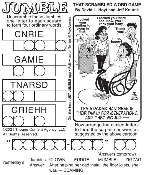 Just 2 Words - THURSDAY JUMBLE CROSSWORD PUZZLE + 2