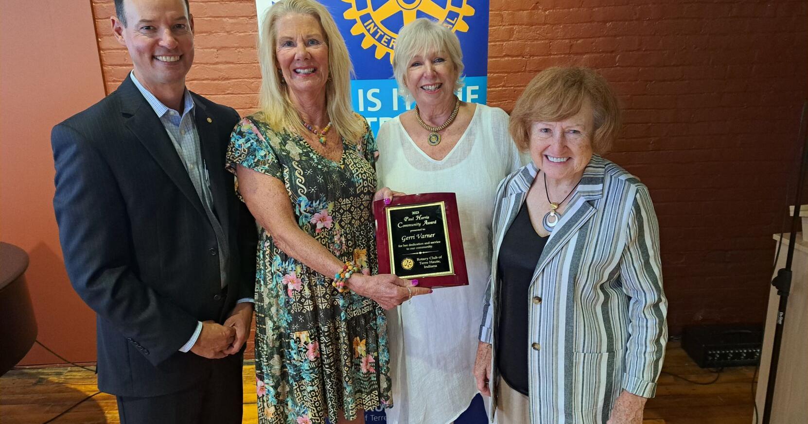 Terre Haute Rotary honors Gerri Varner with Harris Award - Vimarsana News