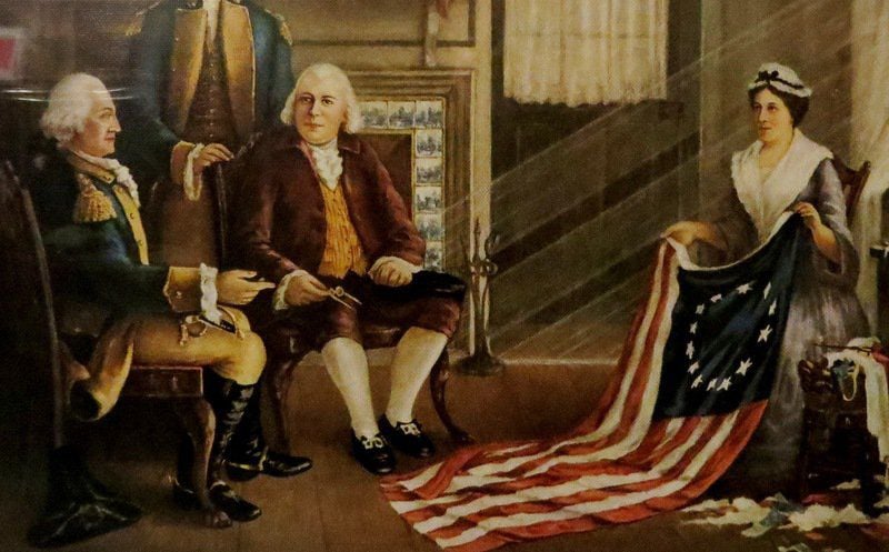 Historic painting depicts first flag Community tribstar