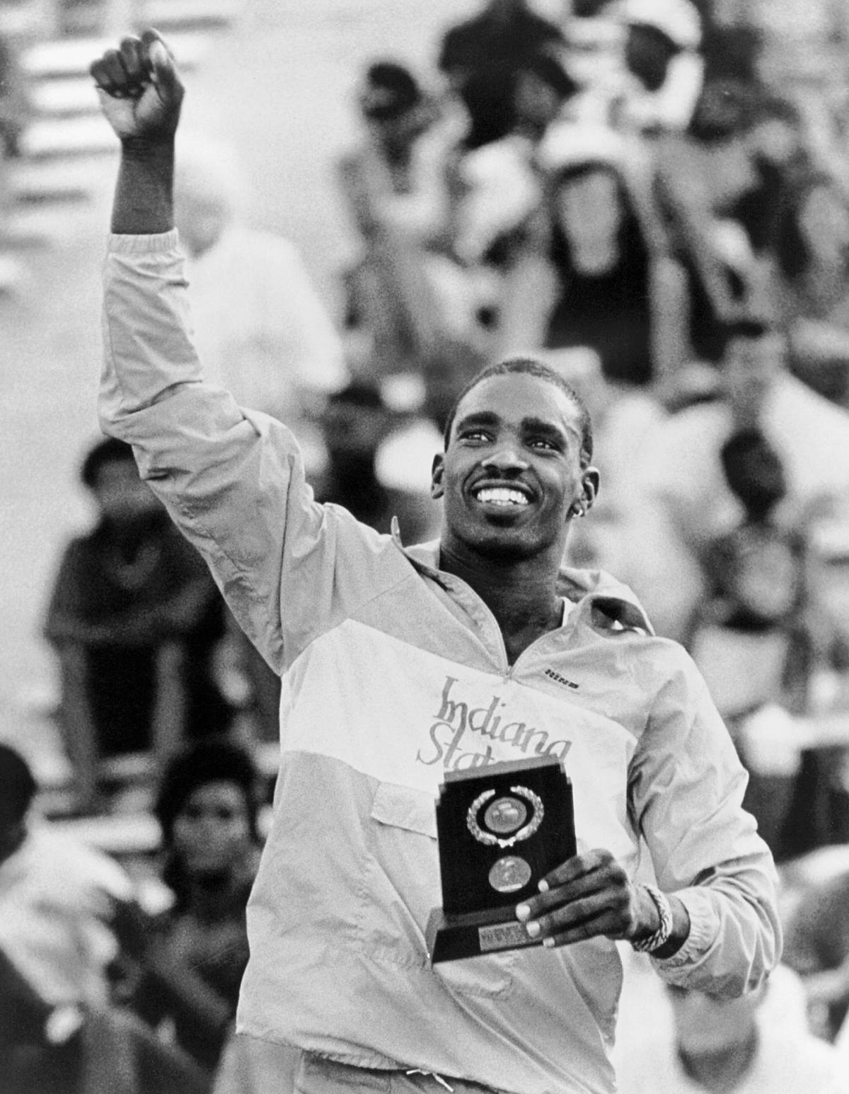 ISU hurdler Chris Lancaster, 1990